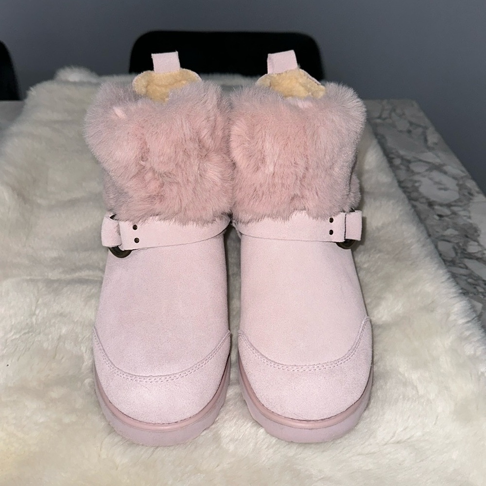 BearPaw Pink Combat & Moto Boots